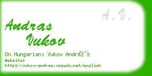 andras vukov business card